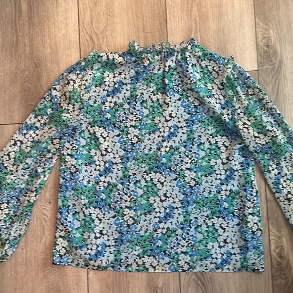 Loft XS Blue Floral Blouse - Picture 5 of 8